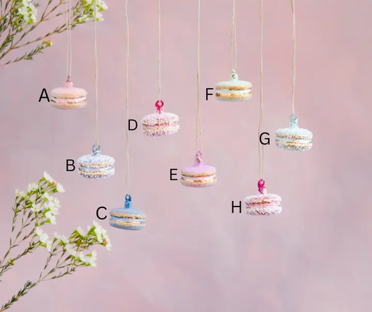 Glitterville Macaroon Glass Ornament