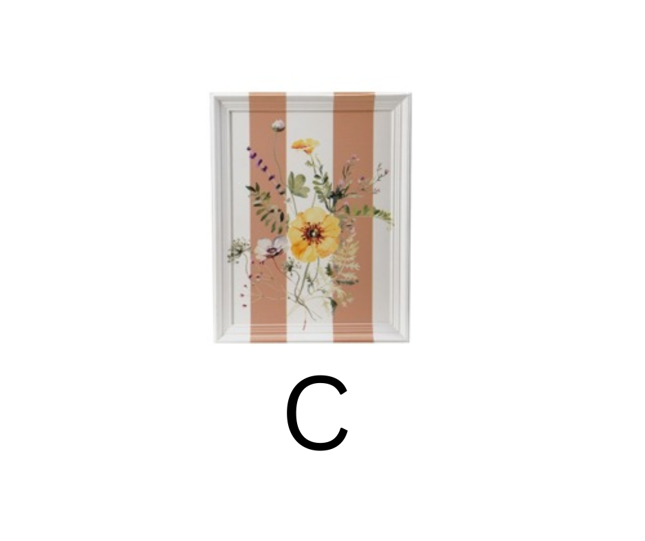 Hazel Mazel MDF Painted Framed Wall Decor With Botanicals