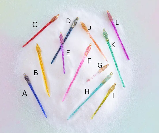 Glitterville Rainbow Glass Icicle Ornament