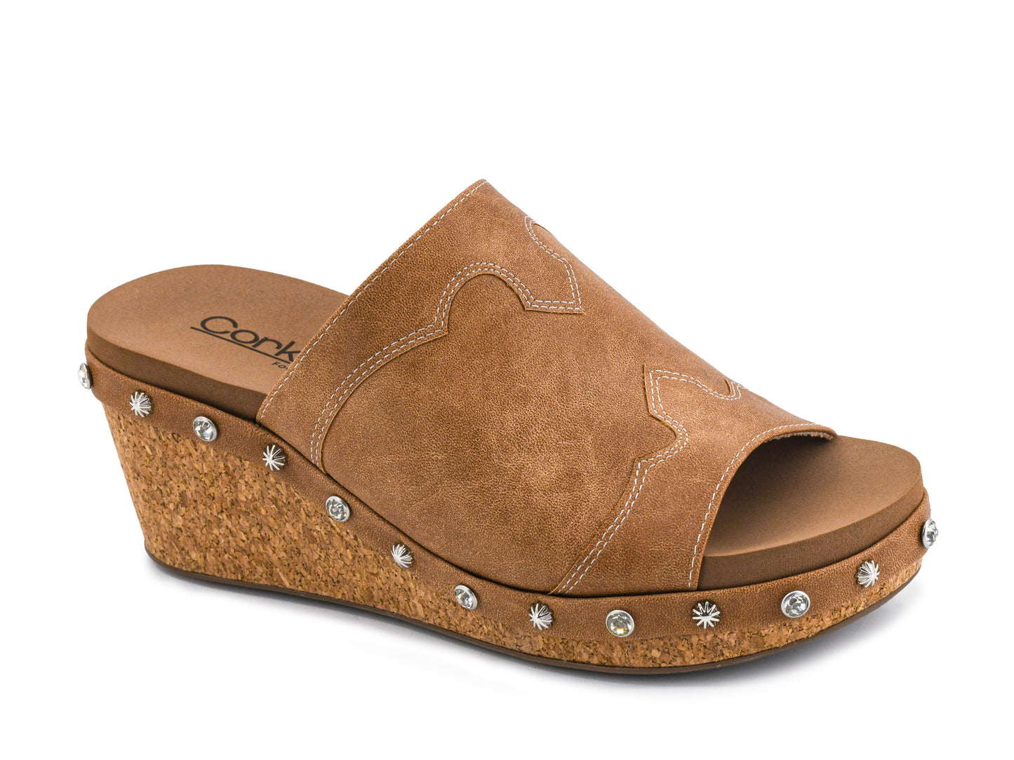 Corky's Actin Up Wedge- Cognac