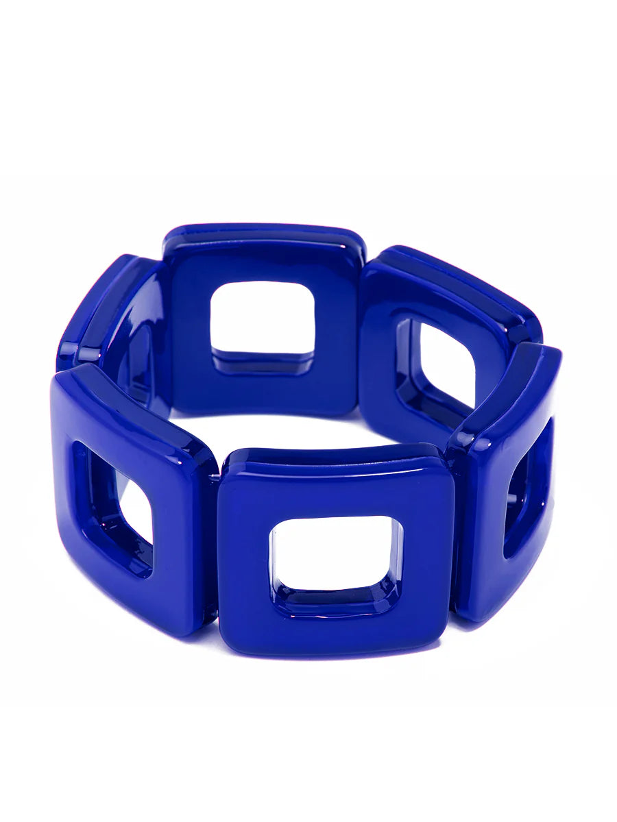 Resin Square Cutout Stretch Bracelet