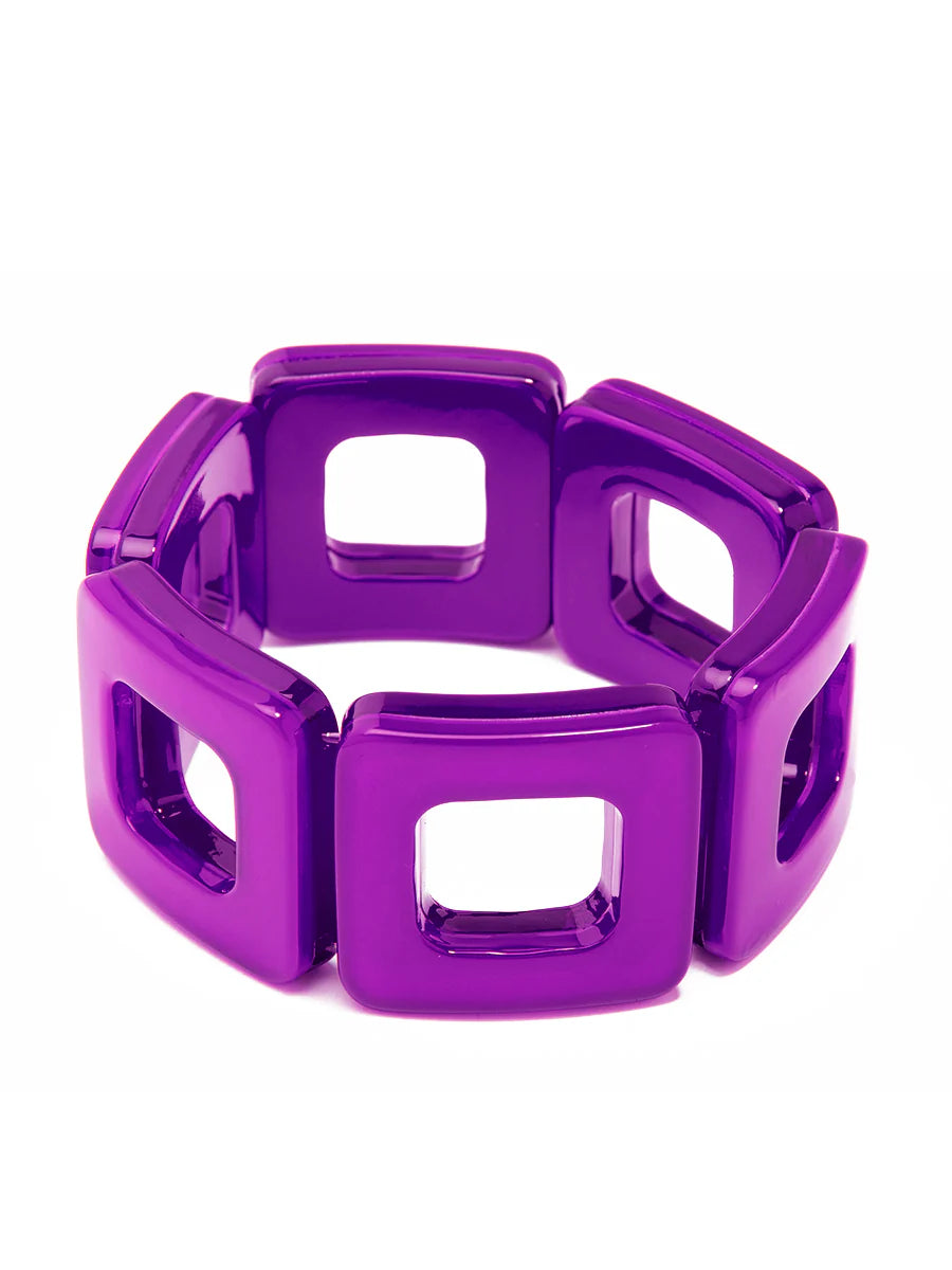 Resin Square Cutout Stretch Bracelet