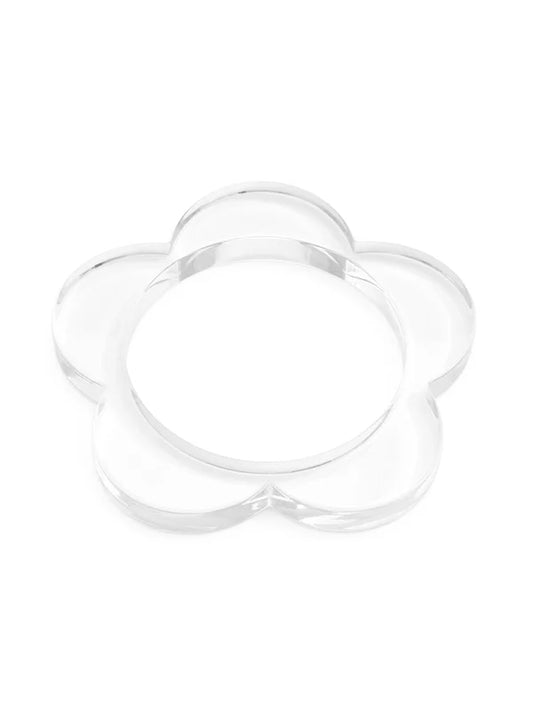Lucite Flower Bangle Bracelet