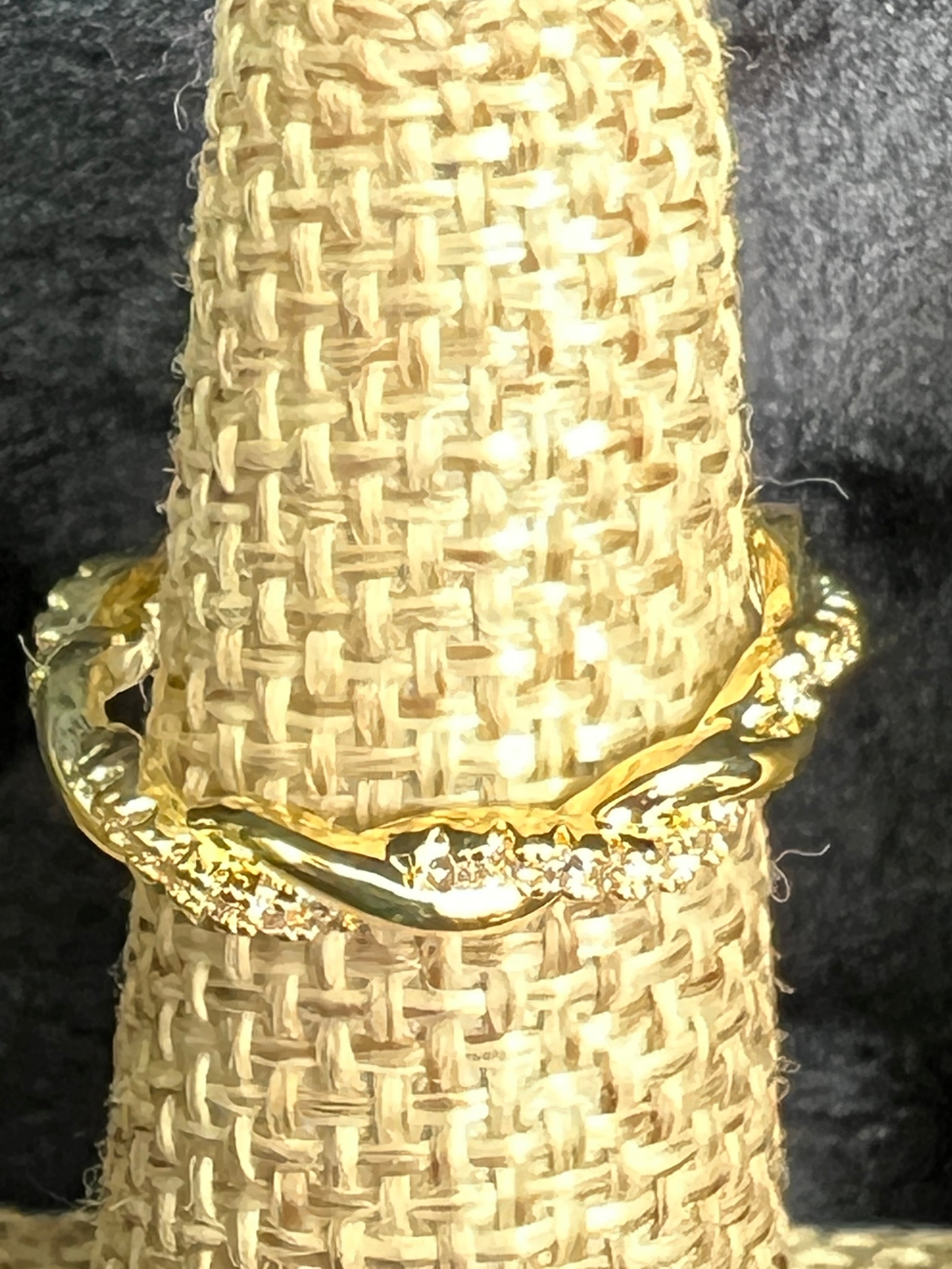 R.S. Covenant Cubic Zirconia Gold Tone Twist Eternity Ring Style 6456