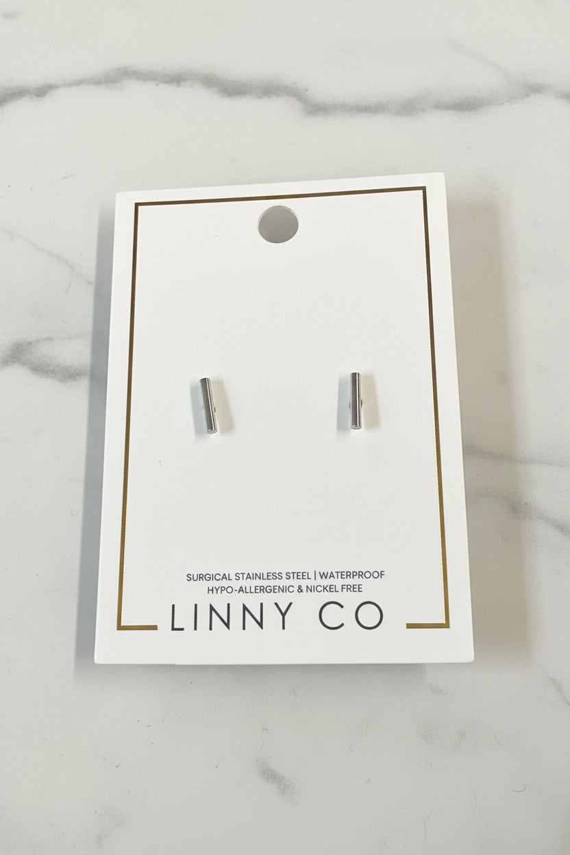 Linny Co Screw Back Earrings-Perry Silver