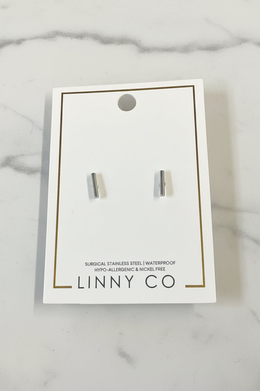 Linny Co Screw Back Earrings-Perry Silver