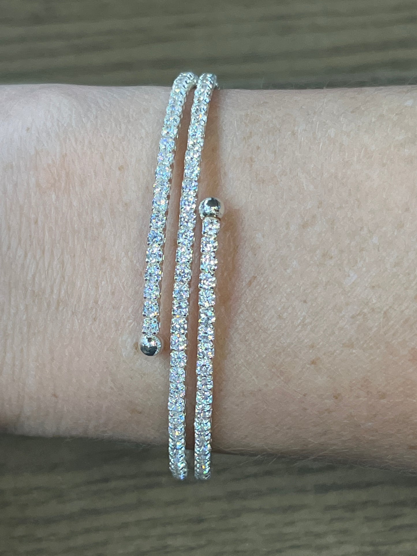 Silver Double Spiral Bracelet