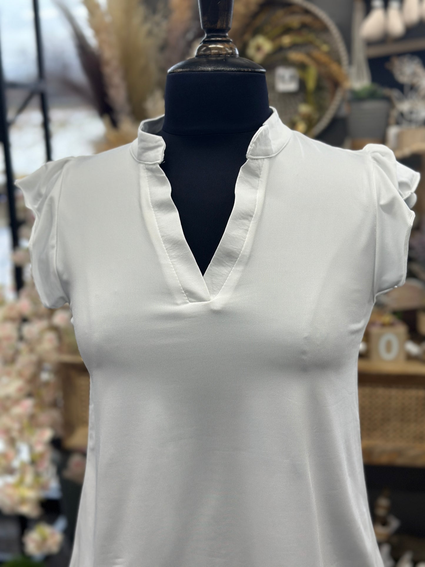 Light Weight Short Sleeve V-Neck Top