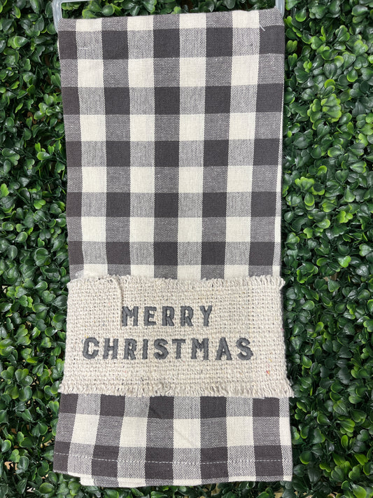 Buffalo Plaid Merry Christmas Towel