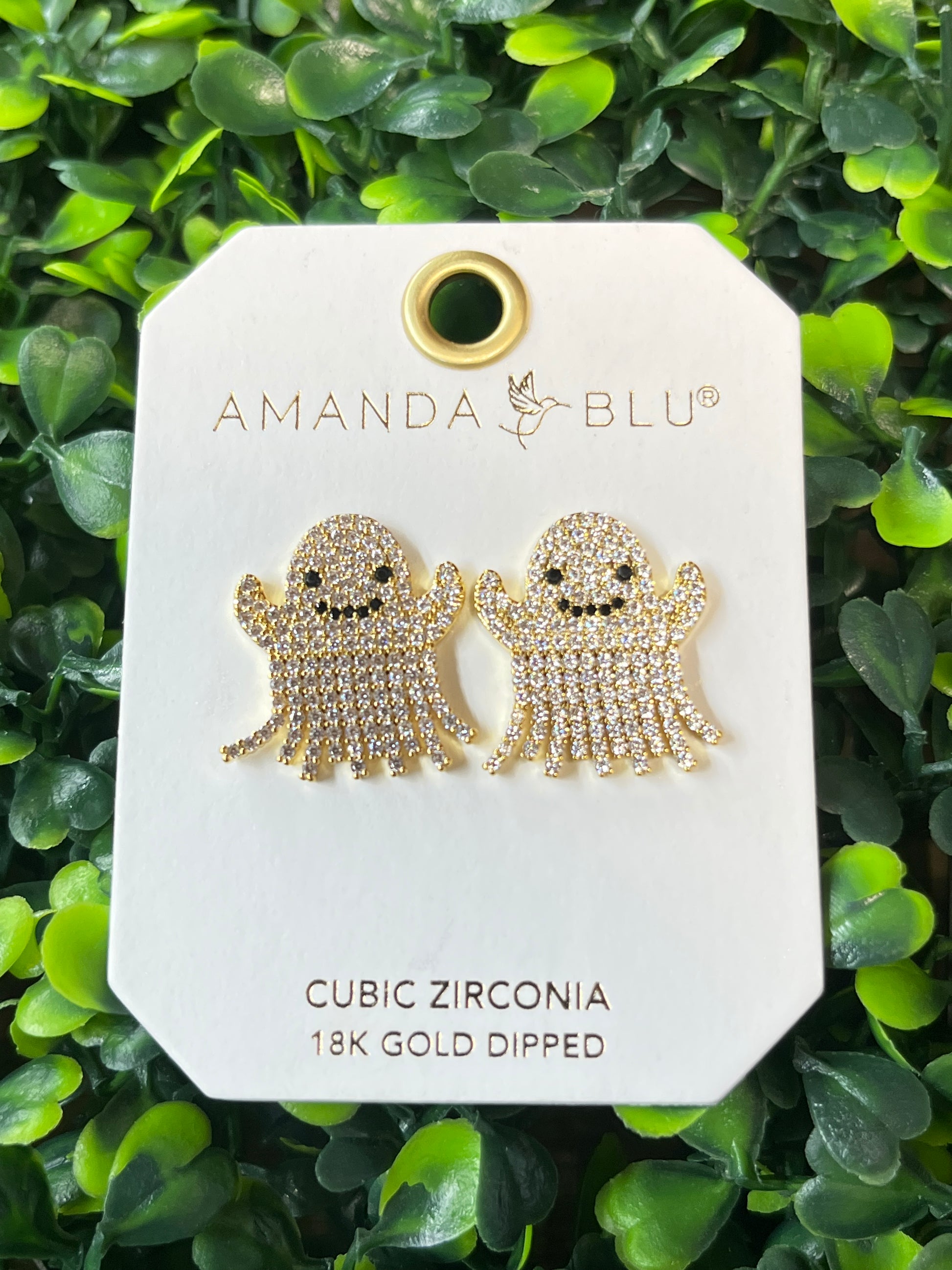 Gold Fringe Ghost Earrings