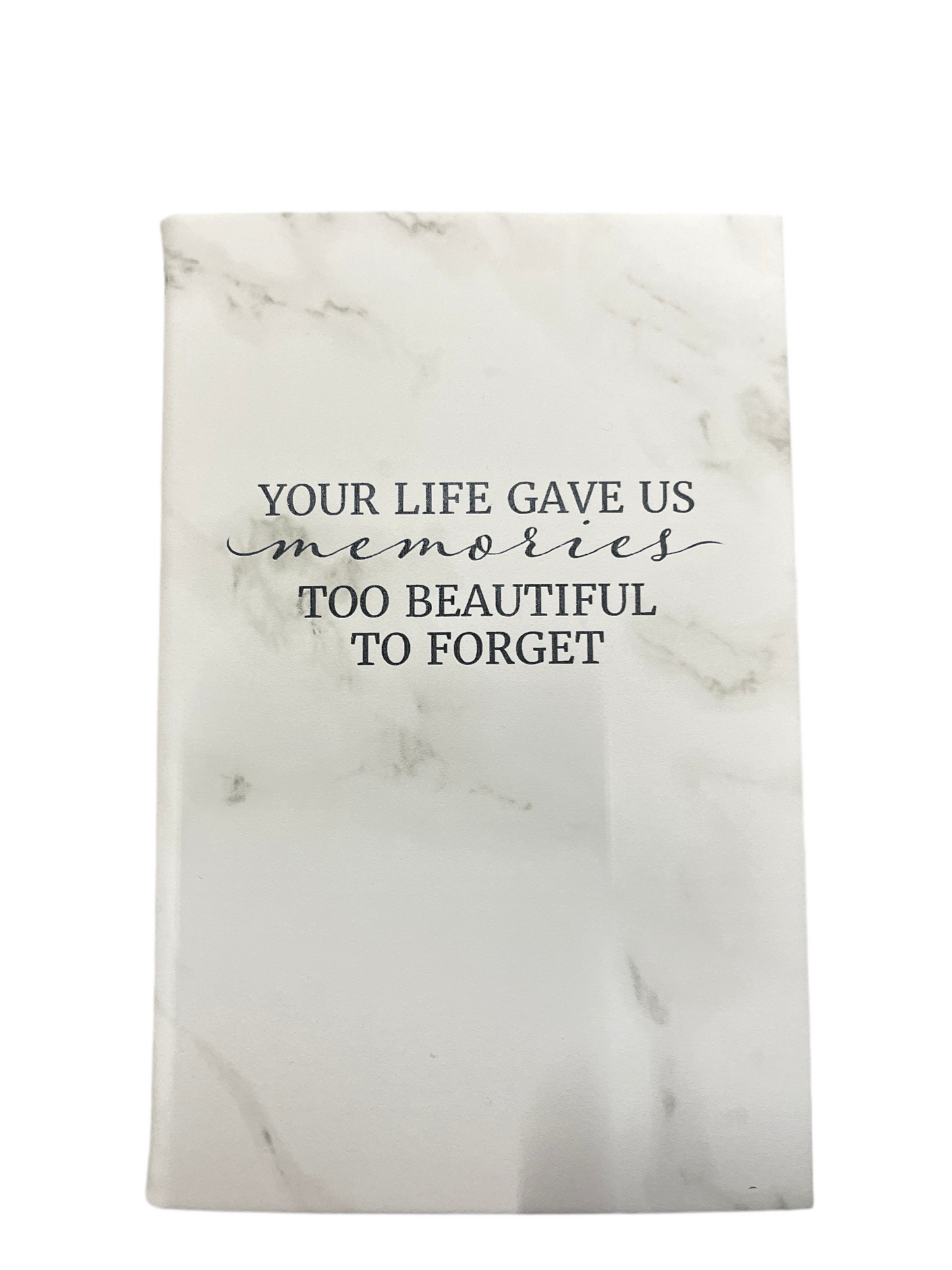 White Marbled Bereavement Journal