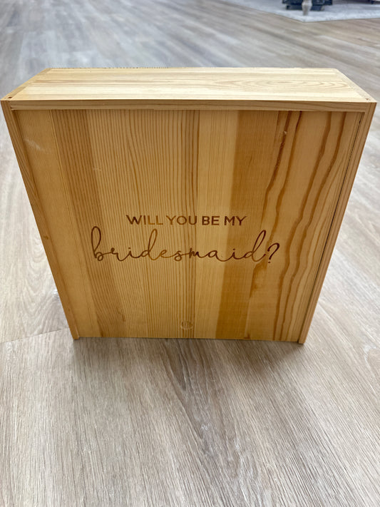 Bridesmaid Wooden Box