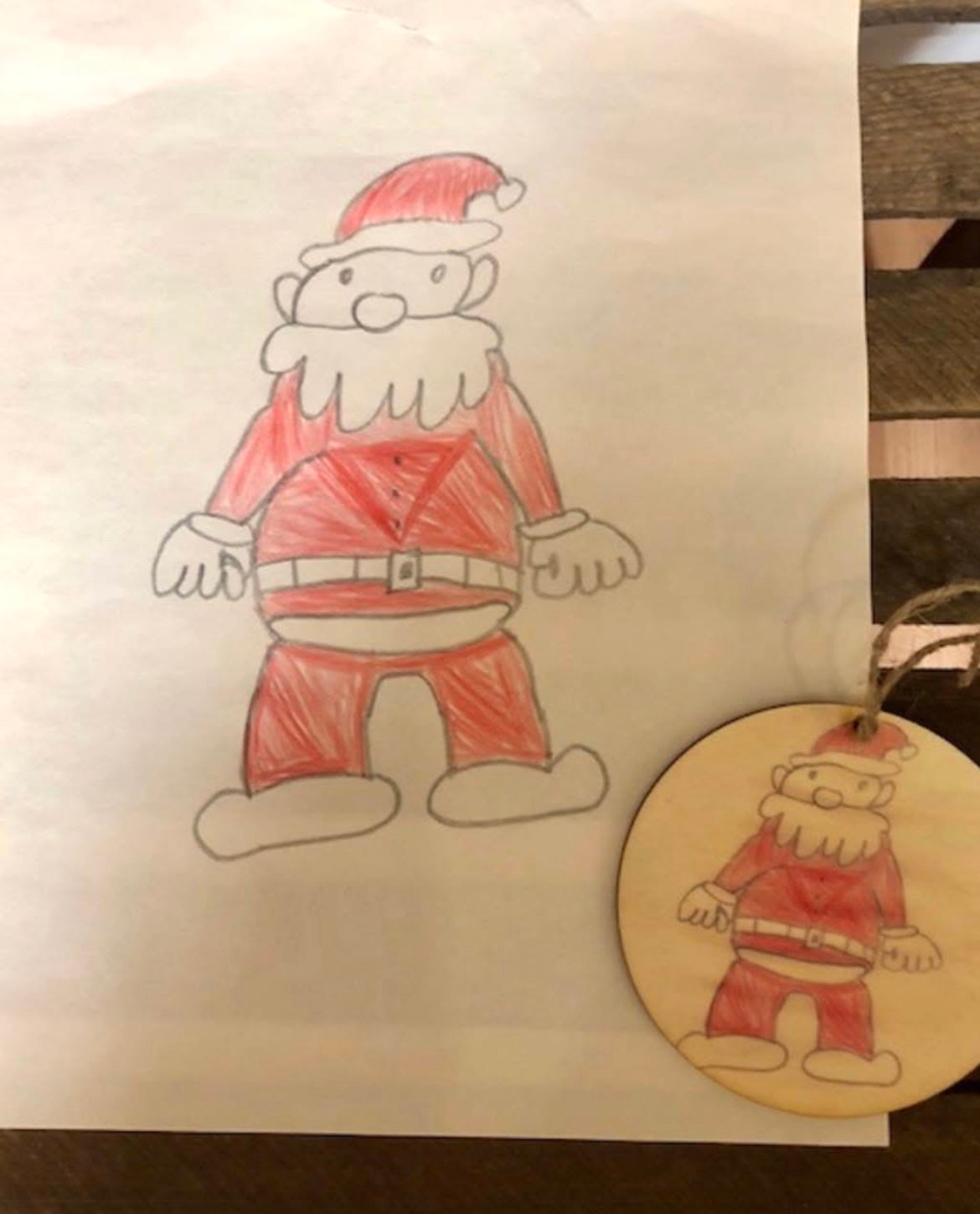 4” Wooden Art Ornament