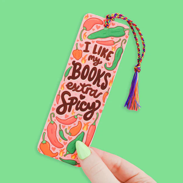 I Like My Books Spicy Hot Peppers Bookmark