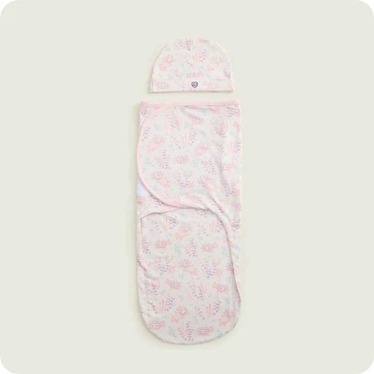 Warmies Pink Axolotl Swaddle & Beanie Gift Set