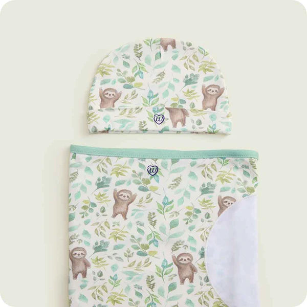 Warmies Sloth Swaddle & Beanie Gift Set