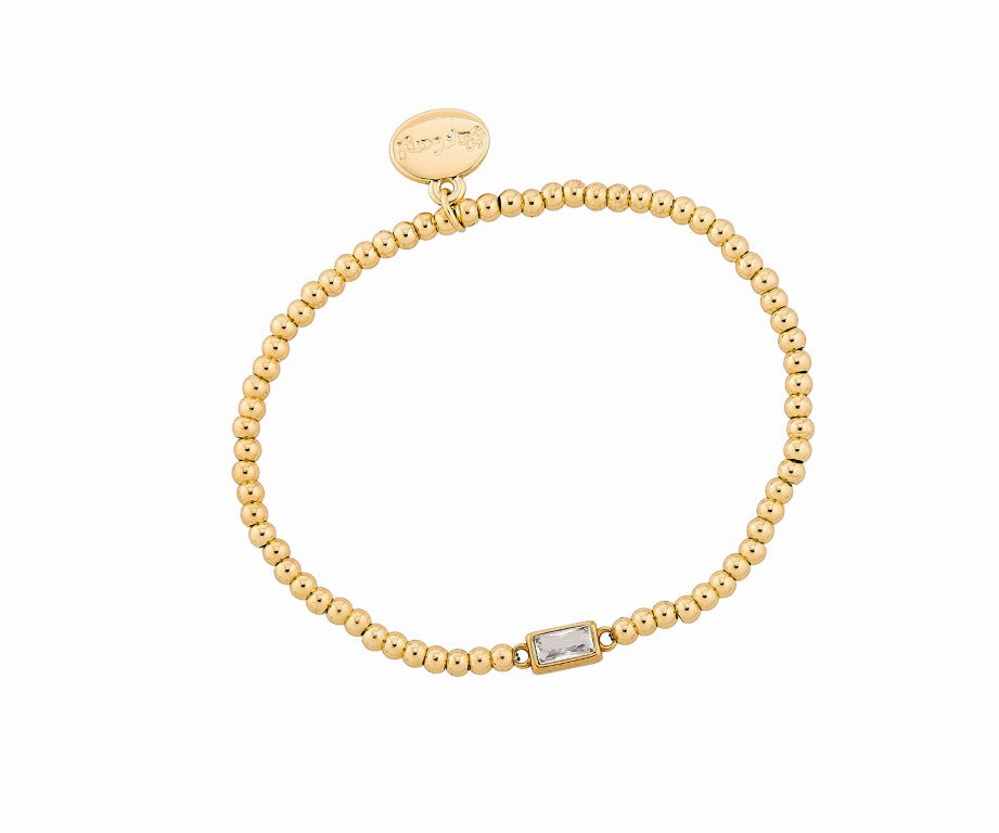 Gold Bead Water Resistant Birthstone Bracelet
