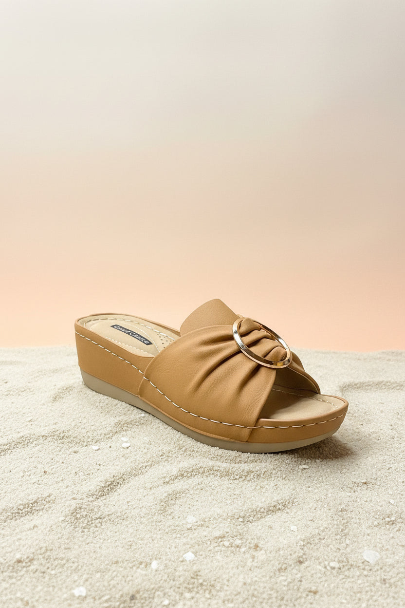 GC Shoes "ISOLA Wedges in Tan