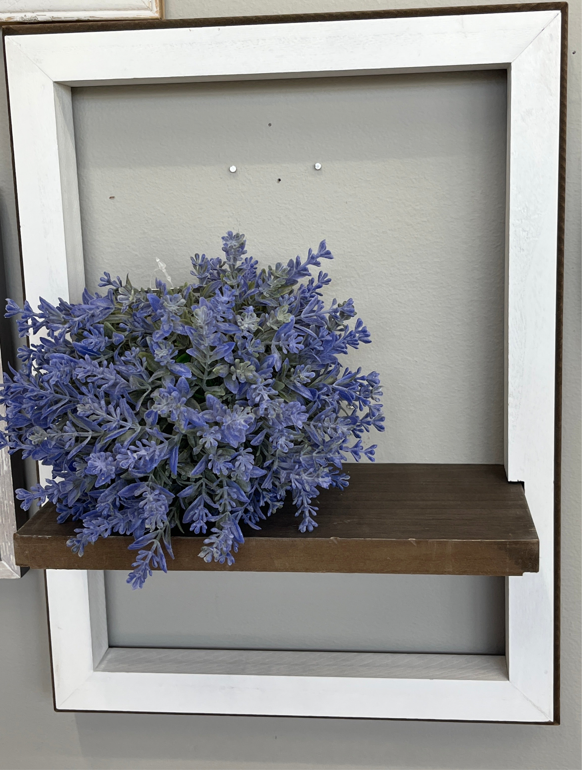 White Wood Frame With Shelf
