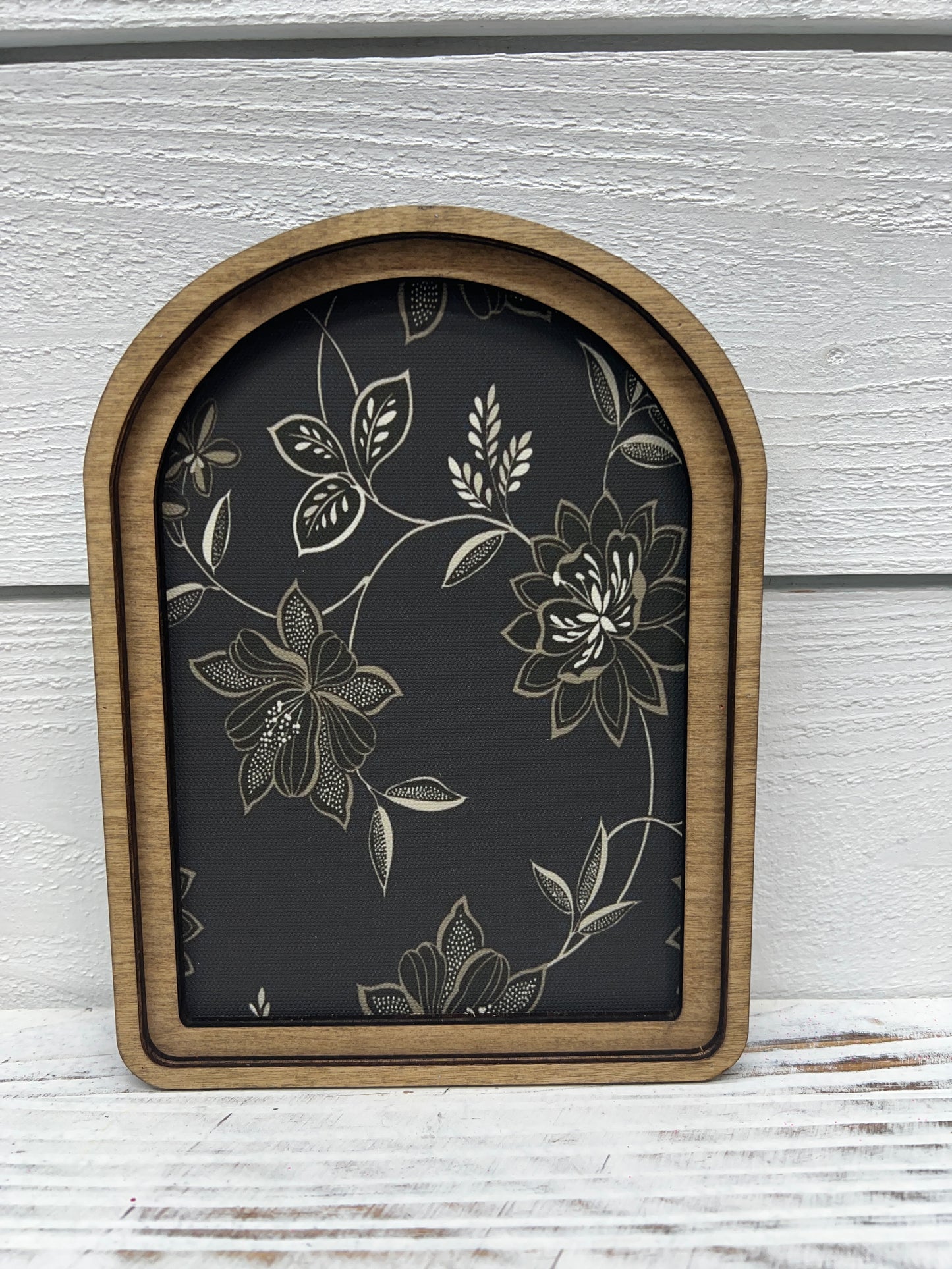 Double Wooden Frame Canvas Floral Art