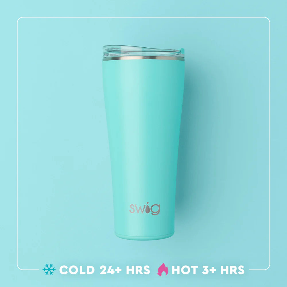 NEW Swig Blue Gingham 32 Oz TUmbler