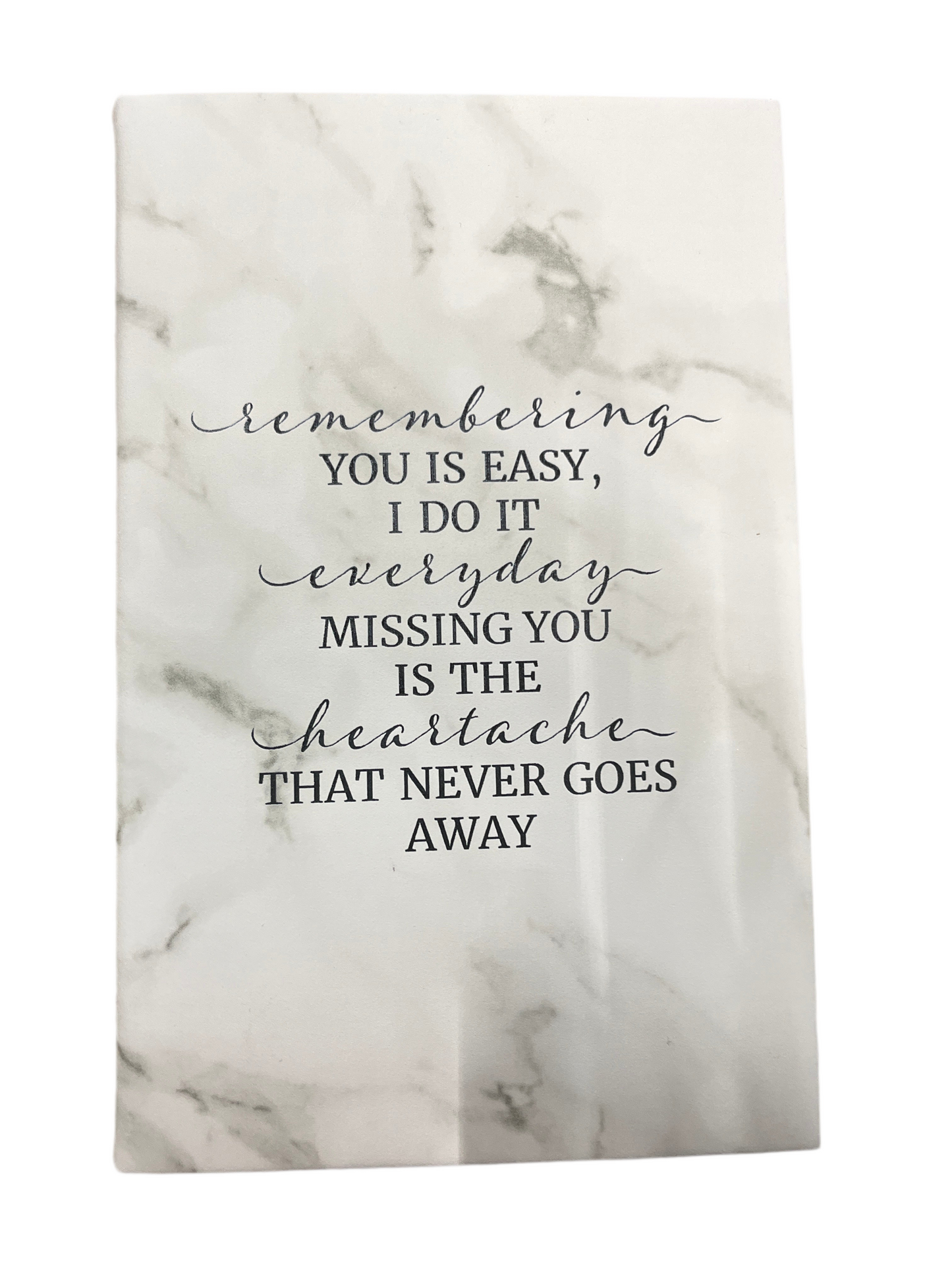 White Marbled Bereavement Journal