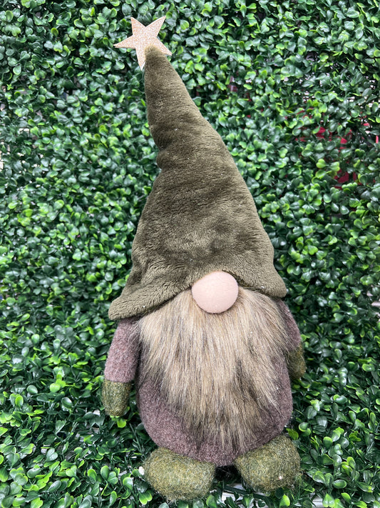 Plush Gnome Green Fabric Hat With Star