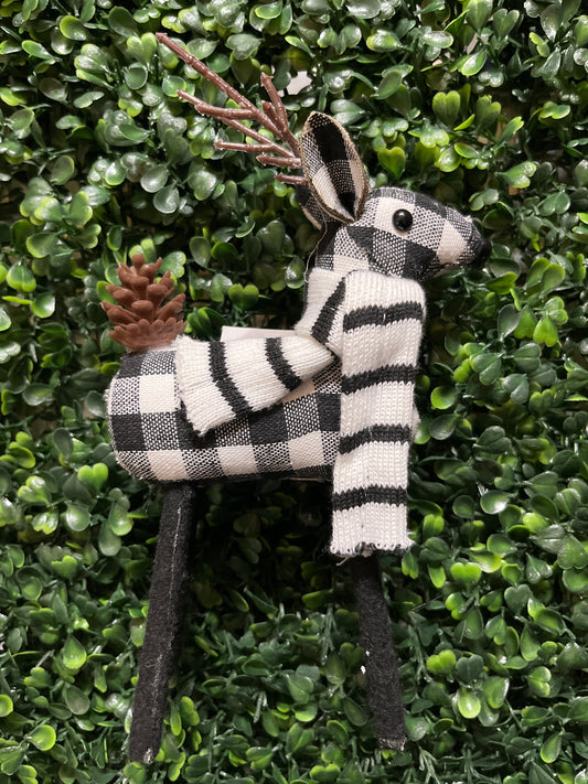 Sm Fabric Buffalo Plaid Deer