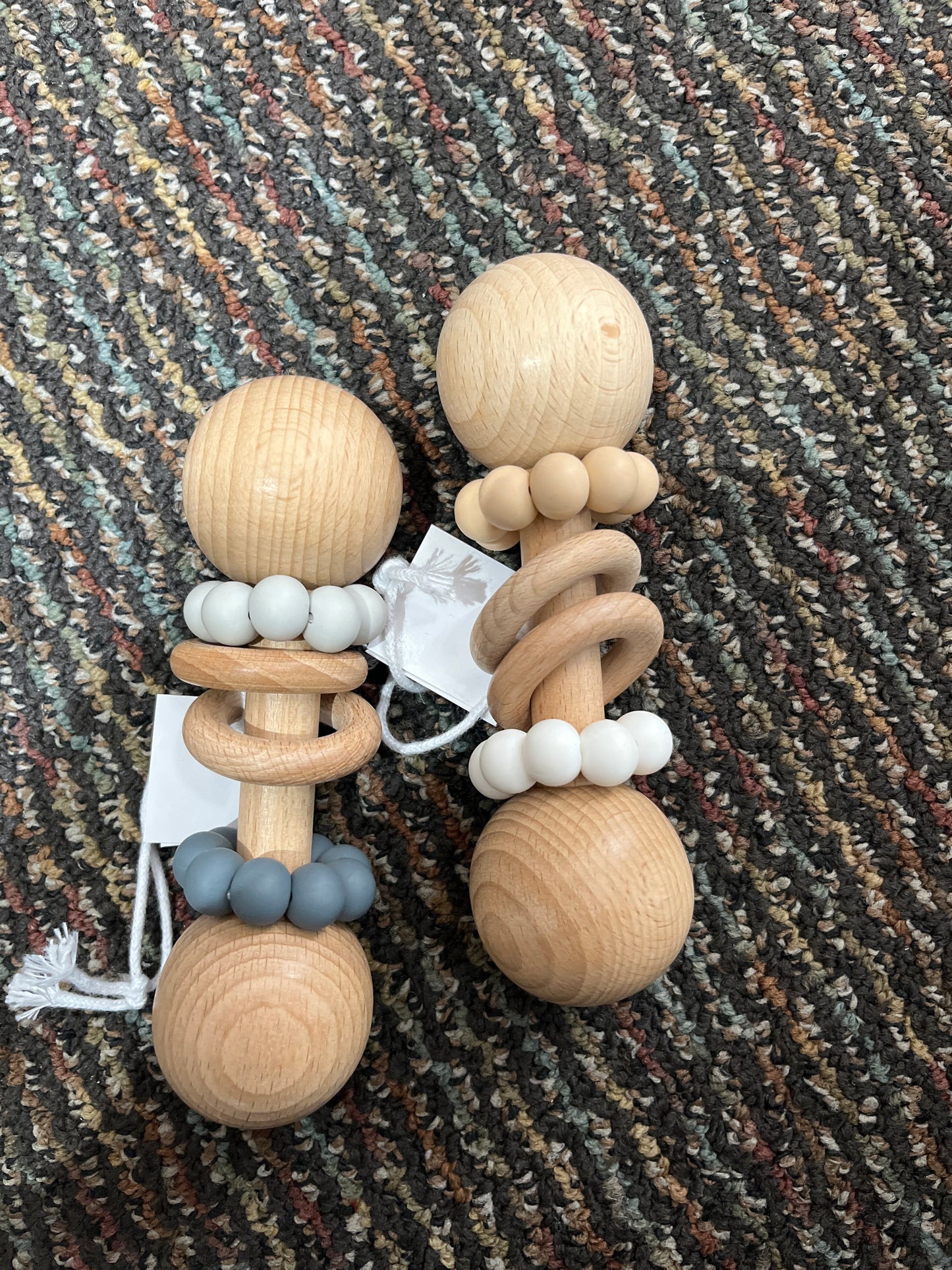 Wood & Silicone Baby Rattle