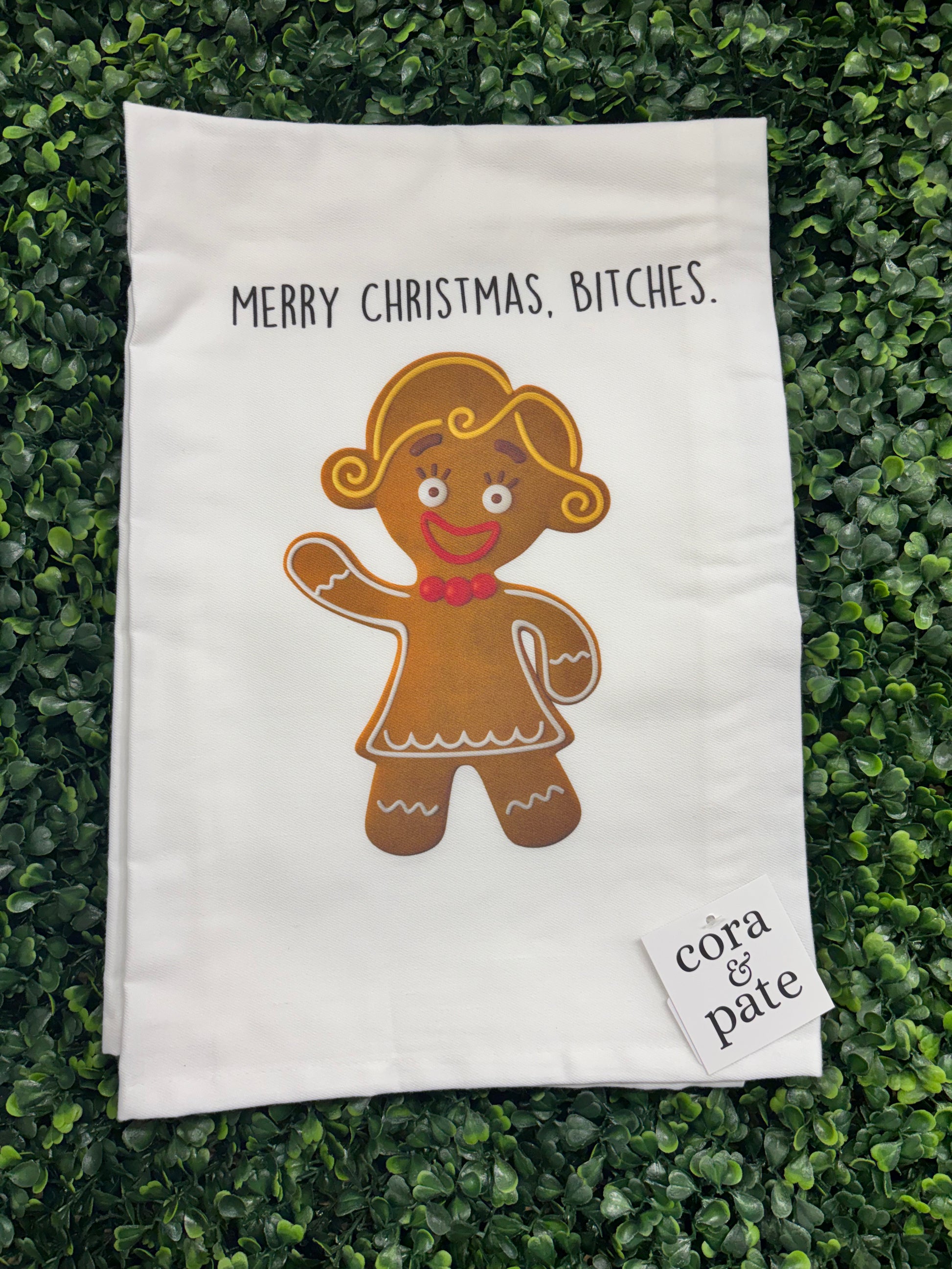 Merry Christmas B*tches Christmas Tea Towel