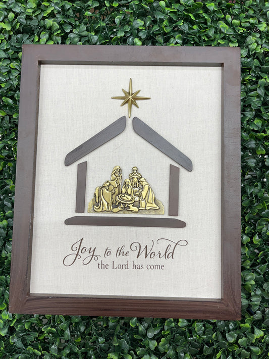 Joy To The World Nativity Wall Picture
