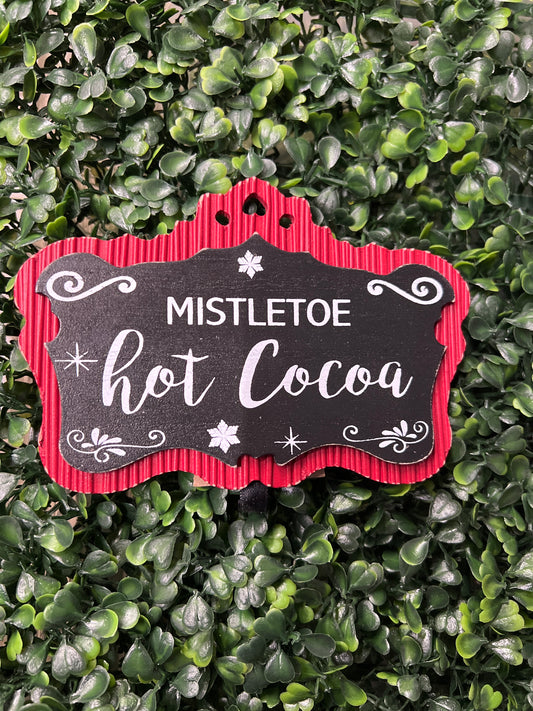 Small Red & Black Tabletop Cocoa Signs