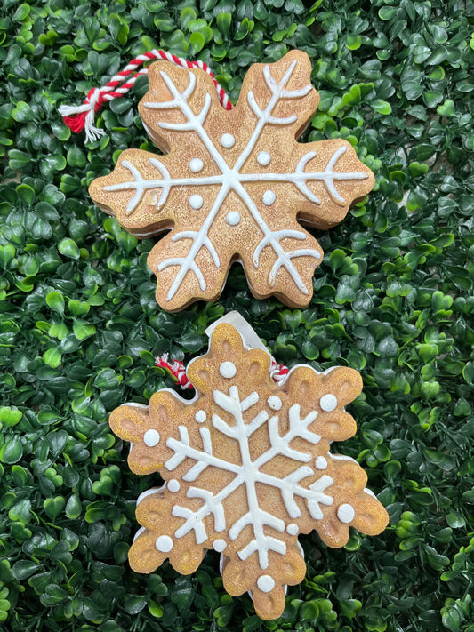 Gingerbread Snowflake Cookie Ornament