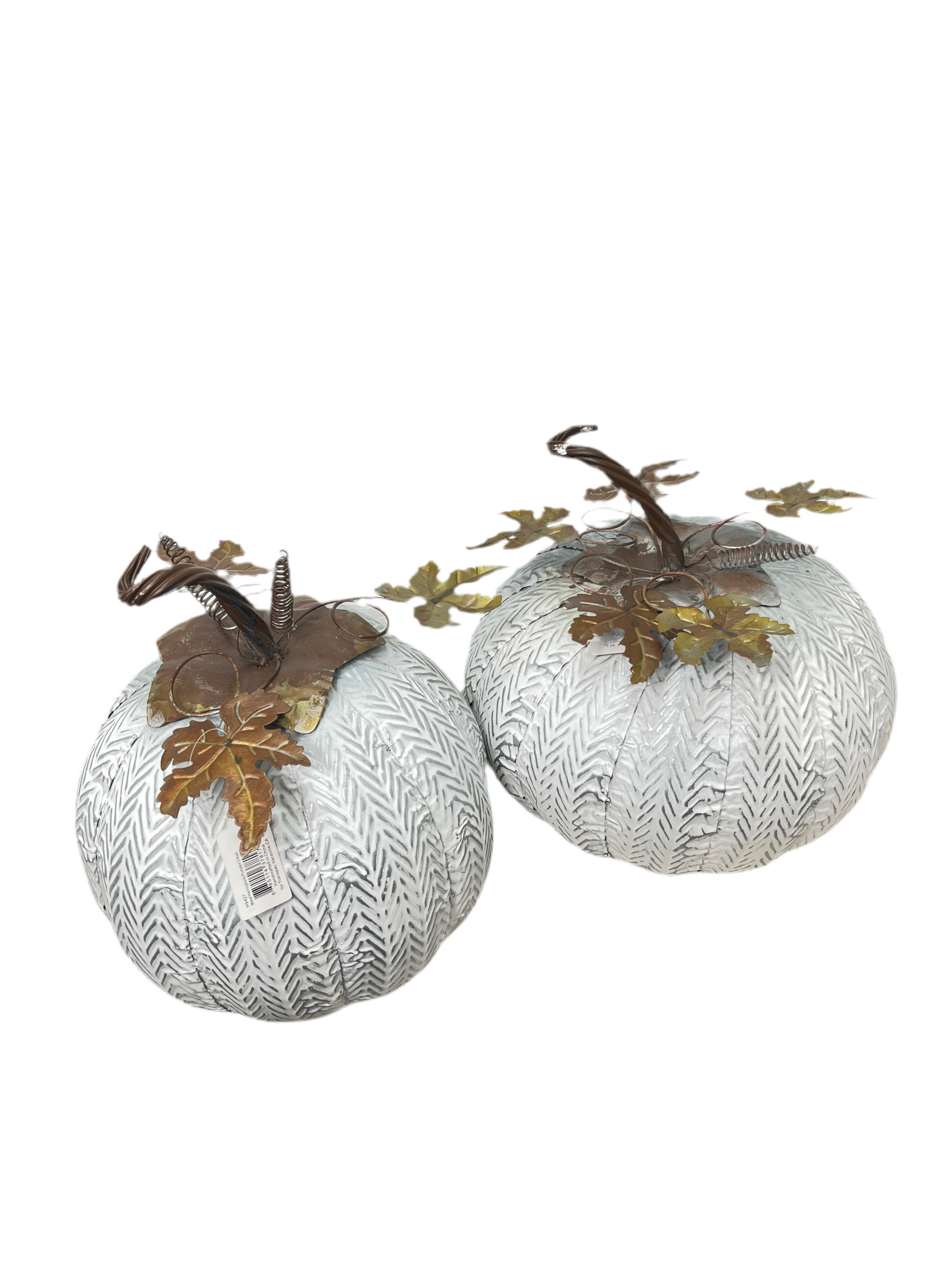 Metal Herringbone Pumpkin