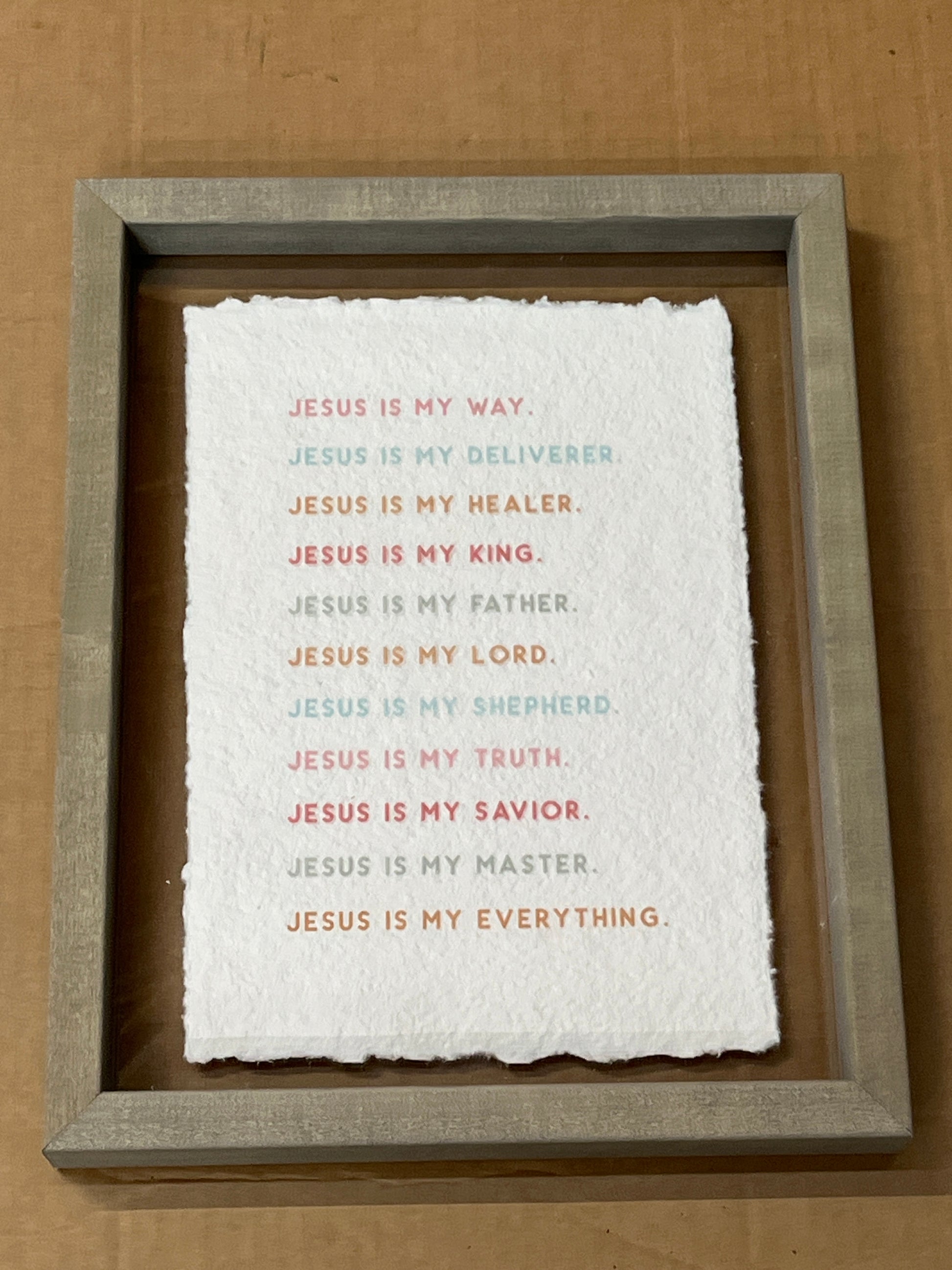 Jesus Is My... Acrylic Grey Frame Sign