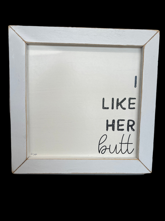 His Beard & Her Butt Charcoal Washed Frame