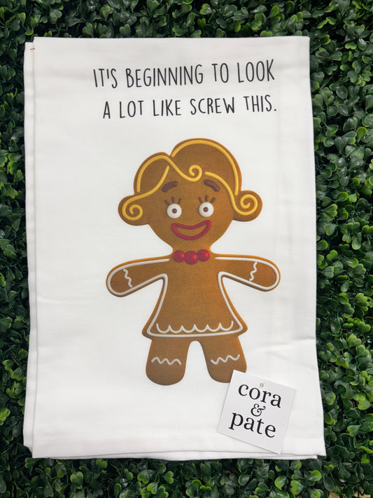 It's Beginning To Look A Lot Like...Christmas Tea Towel