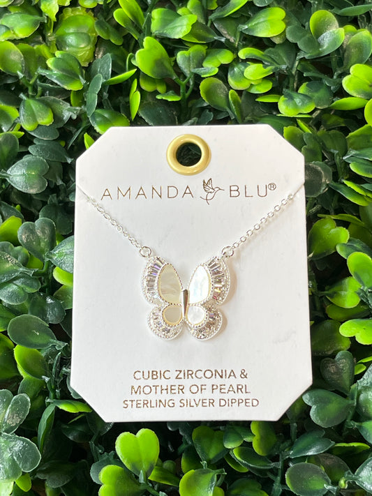 Silver Butterfly Neclace