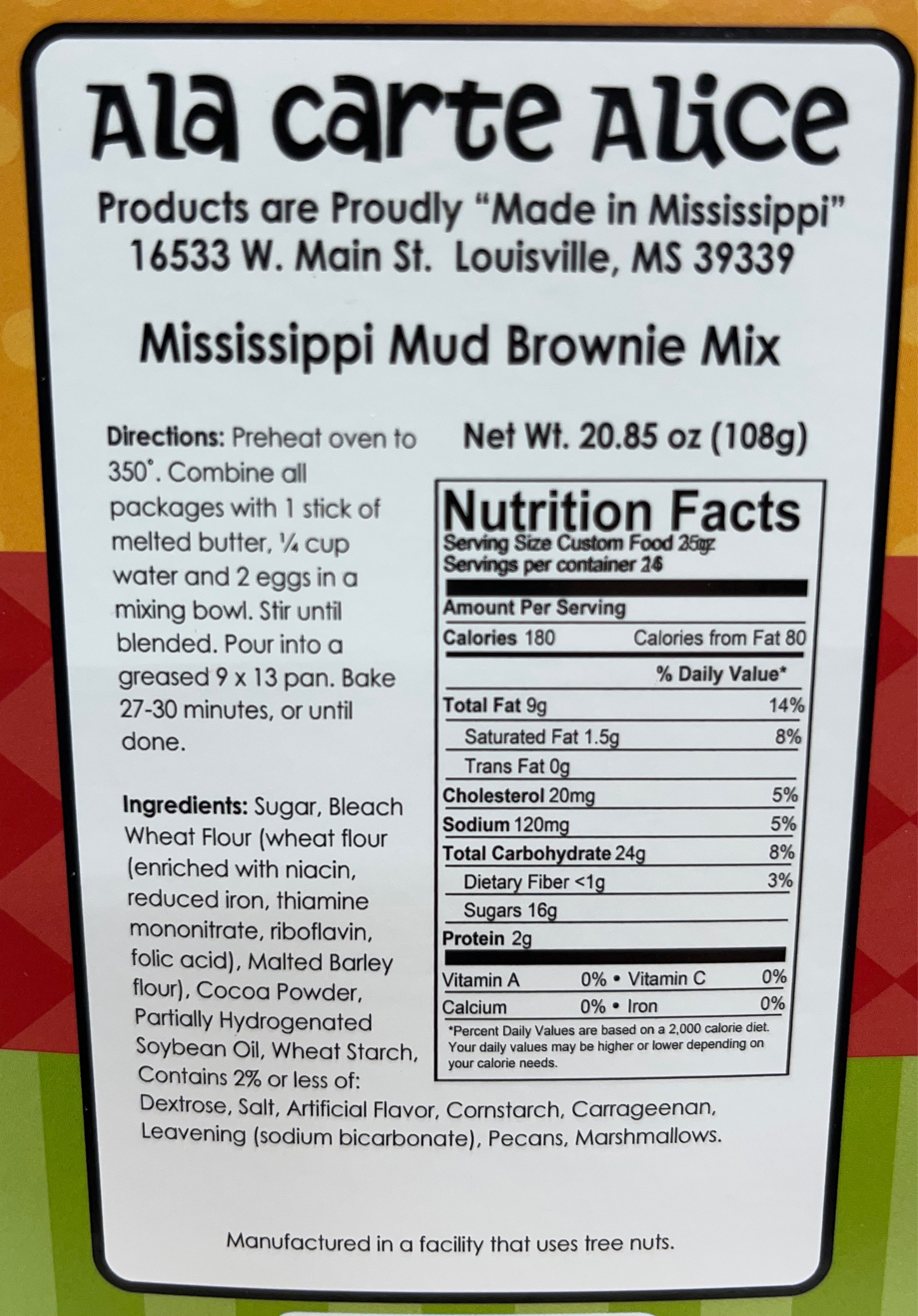 Ala Carte Alice Mississippi Mud Brownie Mix