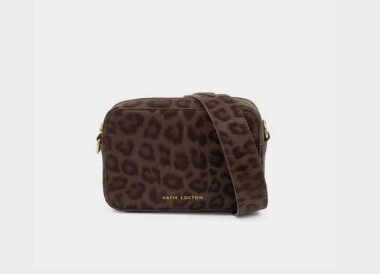 Katie Loxton Chocolate Leopard Avery Small Crossbody Bag