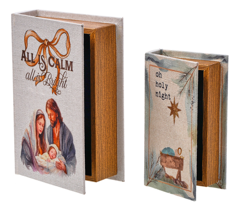 Christmas Nativity Book Decor Set