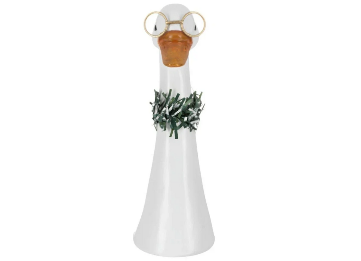 Christmas Goose Figurine