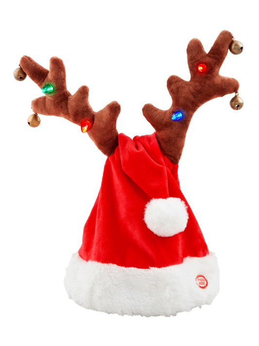 Singing Santa Deer Hat
