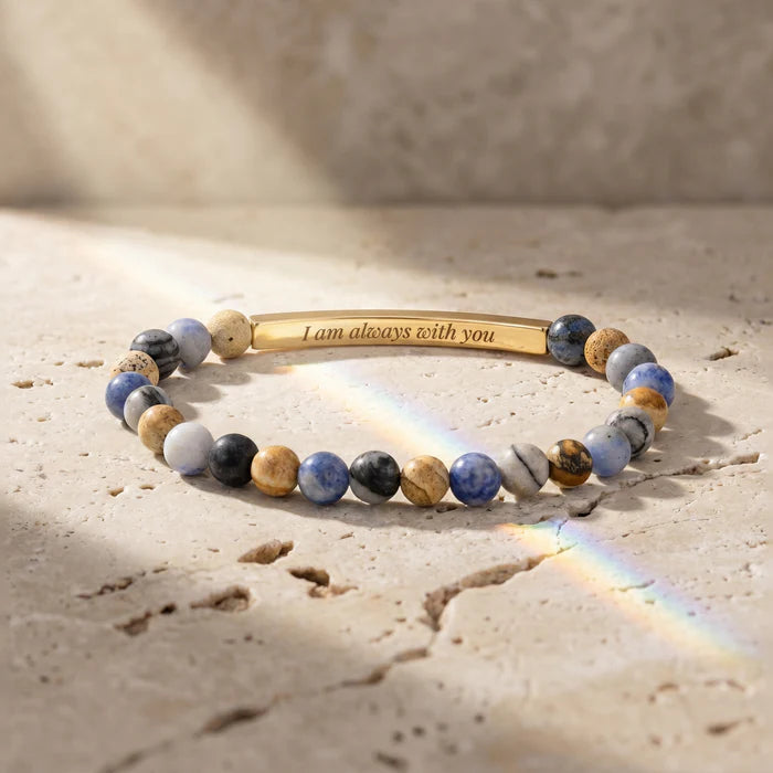Secret Message Stone Bracelets- I Am Always With You