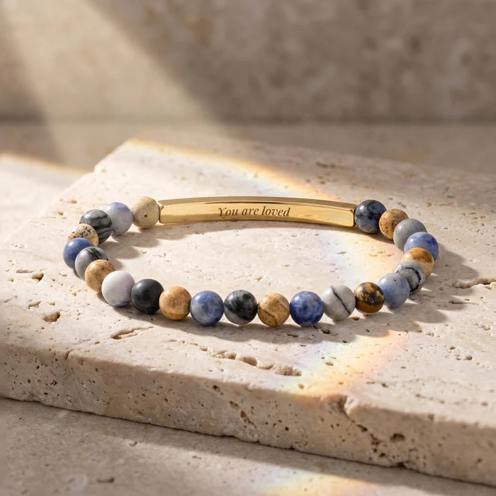 Secret Message Stone Bracelets- You Are Loved