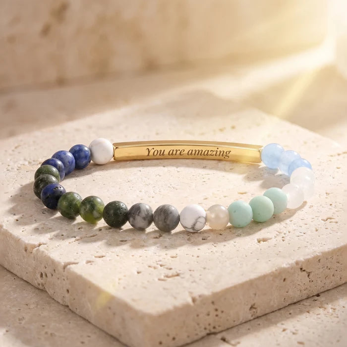 Secret Message Stone Bracelets- You Are Amazing