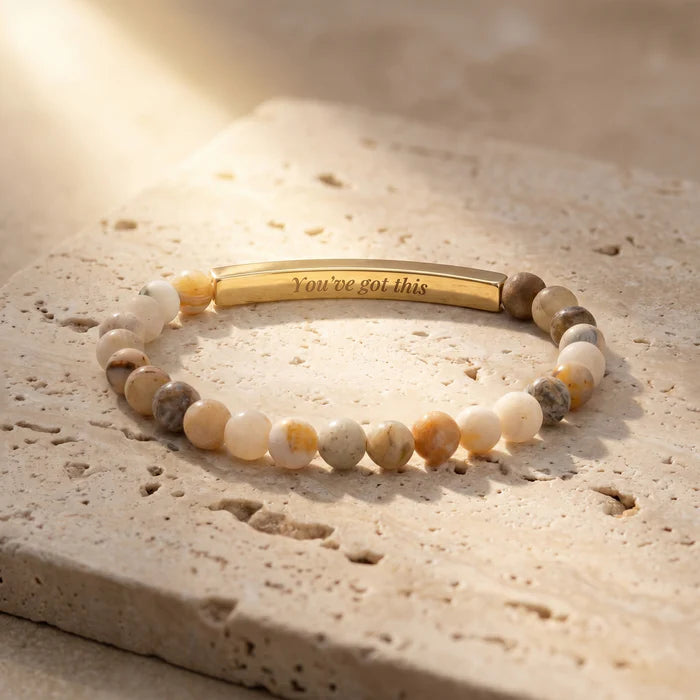 Secret Message Stone Bracelets- You've Got This