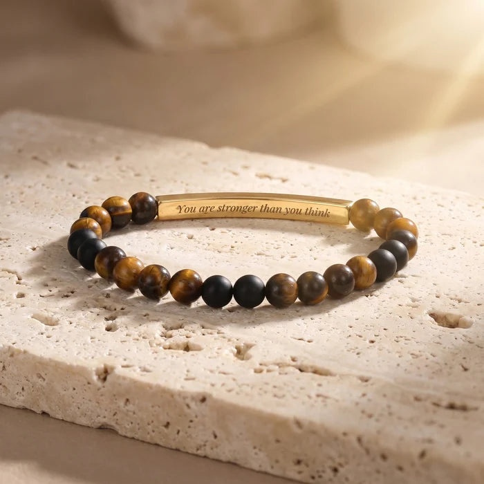 Secret Message Stone Bracelets- You Are Stronger Than You Think