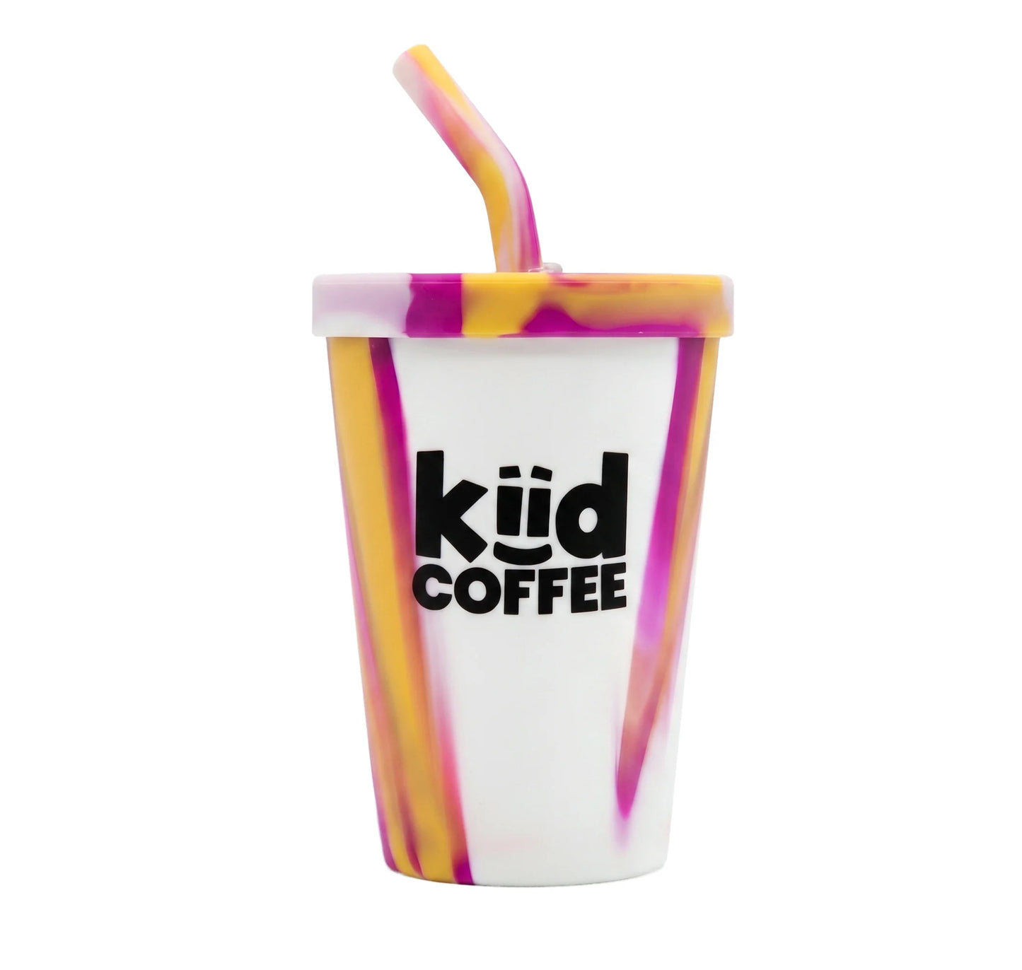 Kiid Coffee Silicone Cup With Lid & Straw