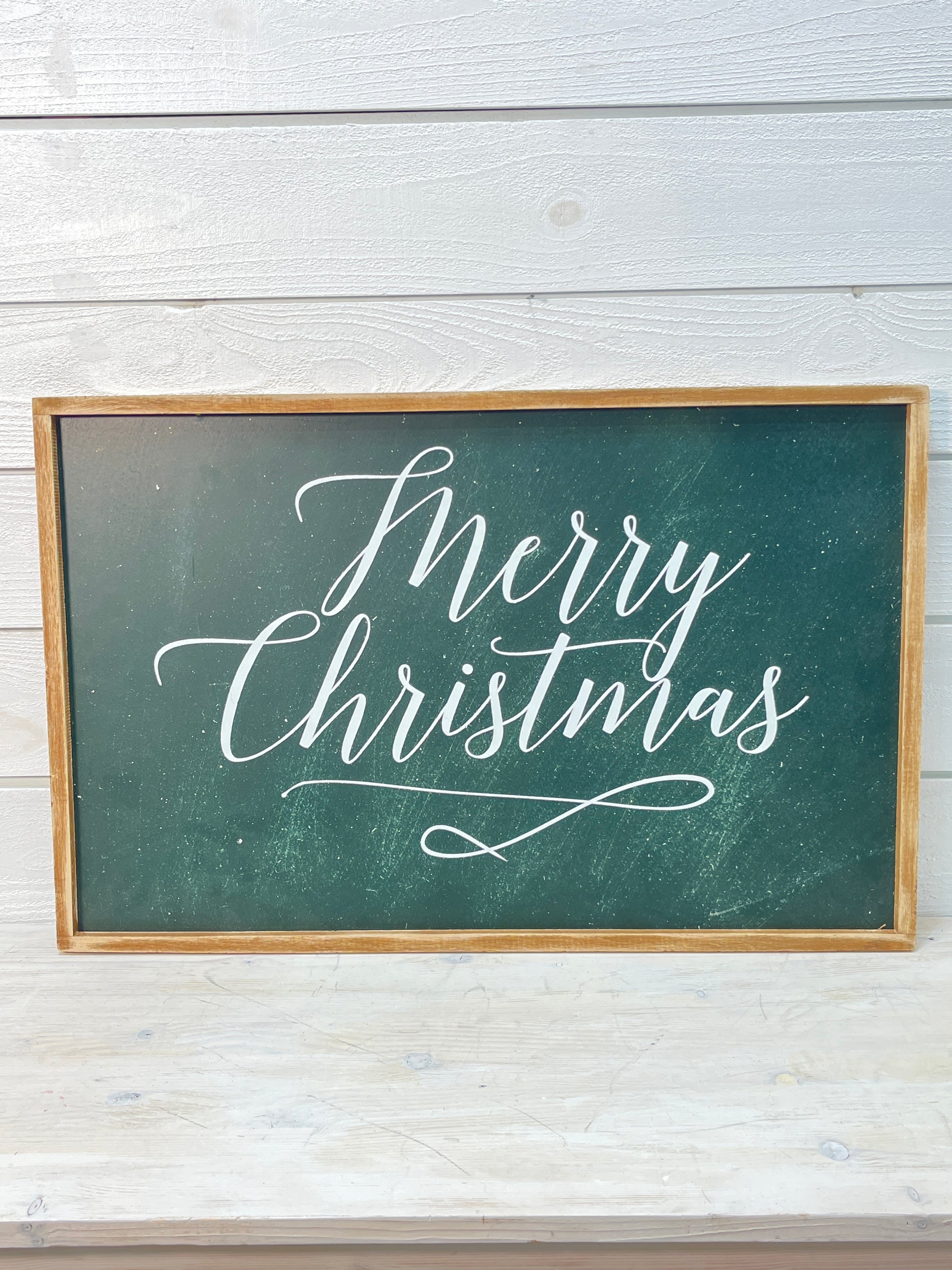 Merry Christmas Mantle Decor Sign